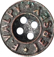 A button used by tailor Francis Valpy in the 1870s