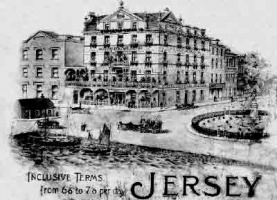 An advert for the Southampton Hotel offers rooms from 6s 6d to 7s 6d a day