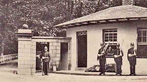 The entrance to Government House used to be guarded by garrison soldiers