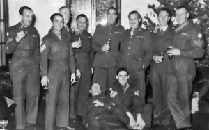 Francis George Le Masurier (see note 6 below), fourth from left, with Army colleagues in World War 2