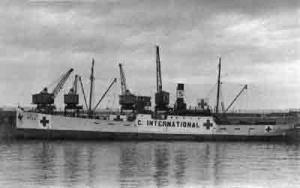 The Vega rady to unload her vital cargo