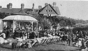 The Triangle Park alongside the Grand Hotel was an outdoor concert venue