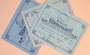 Certificate awarded to Lyndon Pallot at Trinity School