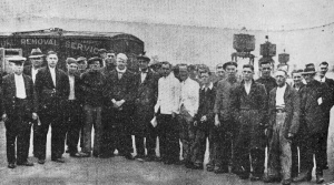 A newspaper clipping of the crew