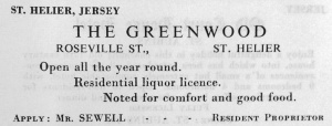 Greenwood Hotel advert in 1945