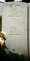 The grave of Great War casualty William James Noel at Puchevillers British Cemetery, near Abbeville