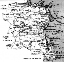 A map showing the parish