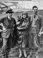 Mr and Mrs Holden, early owners of G-AAIP, with their pilot, a Mr Hordern