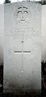 The grave of Great War casualty Hedley Charles Quenault at Bailleul Communal Cemetery