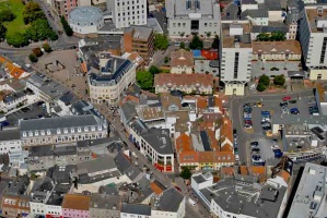 Aerial view of York Street in 2007