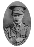 Ernest Felix Victor Briard (1888-1914), Captain, Royal Norfolk Regiment, a regular soldier, killed instantly by German shelling, during the retreat from Mons. He was the first Jerseyman killed in the Great War