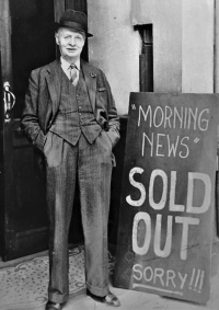 Edward Le Brocq, editor of the Morning News when it resumed publication on 1 July 1946