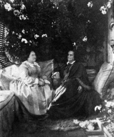 Madame Hugo (right) and a friend in Jersey