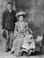 Francois Louis Auguste Le Lerre and Marie Josephine Colomb Blondel with their daughter Louise. The couple were married in Normandy in 1889 and Louise was born in Jersey the following year