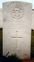 The grave of Great War casualty Walter Smith at St Vaast Communal Cemetery, near Cambrai