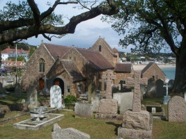St Brelade's Church, one of the most picturesque churches in Jersey was well used for filming by the BBC over the years