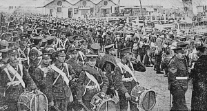 Another picture of the East Surreys disembarking in 1905