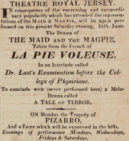 Theatre Royal programme for 1816