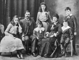 William Picot with his wife Emely Mary Ann, nee Cutler, and their children