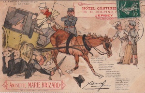 An early postcard advertising the Hotel Continental