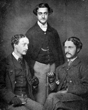 January 1860 Ambrotype portrait of three men