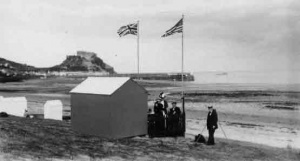 Seaside hut at Grouville Bay