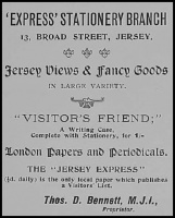 Jersey Express stationery branch at No 13 in 1900