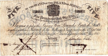 States of Jersey 1840 banknote
