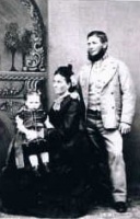 William Martin and Eliza Sophia, nee Gaudin, with Claude. Eliza was born in Grouville in 1845 and taken to New Zealand by her parents Philippe and Elizabeth, nee Wright. She married William in Otago in 1873.