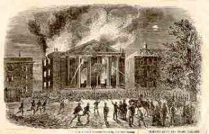 Fire destroys the theatre