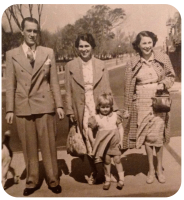 Doris and Olive Filleul with Lionel Benest