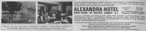 Alexandra Hotel 1972 advert