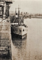 A previously unpublished photograph of Vega berthed on the Albert Pier on her second visit