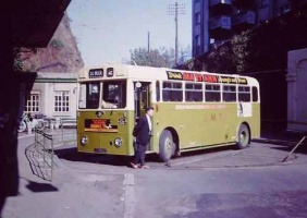 Bus on the Snow Hill turntable in the 1960s