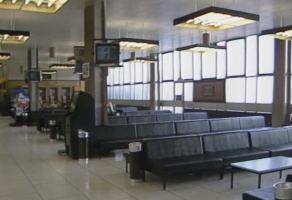 Departure lounge in the 1970s