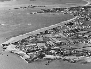 Aerial view of the parish in 1968