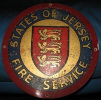 Fire engine door badge