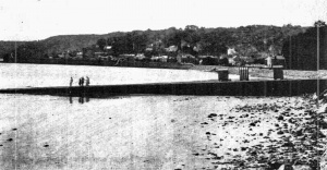 Beach huts on the slipway