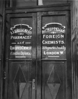 The doorway to A Le Rossignol pharmacist