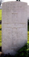The grave of Great War casualty Edmund Griffith Heath at Dud Corner Cemetery, Loos