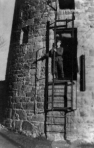 The entrance to the tower was well above ground level