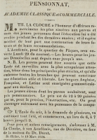 Thomas La Cloche's classical and mathematical academy and boarding school was in Rue de Derriere in 1824 ...