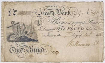 Jersey Bank 1814 banknote
