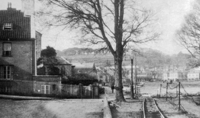 A narrow-gauge railway track ran along the quayside at St Aubin