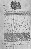 1779 document appointing an attorney for sailor Gedeon Le Blanch (probably Le Blanc)