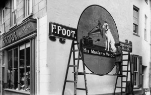 The famous Foot HMV logo in Dumaresq Street