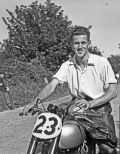 Alan Daghorn on the hill in 1956 - Evening Post photograph