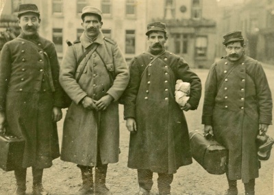 French soldiers arrive in St Helier for a short period of leave in January 1917