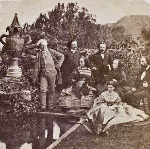 Victor Hugo and his family at their St Peter Port home, Hauteville House