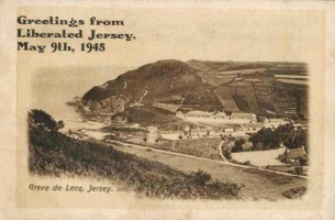 Postcards were overprinted to recognise renewed freedom